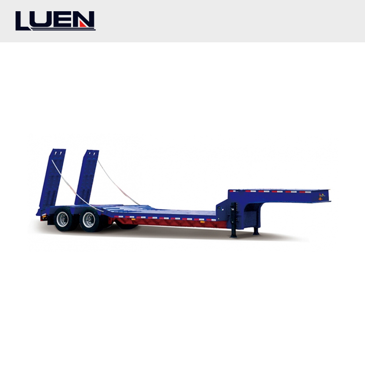 4 Axle Hydraulic Single Axle Low Bed Semi Trailer From China Manufacturer Shandong Luen