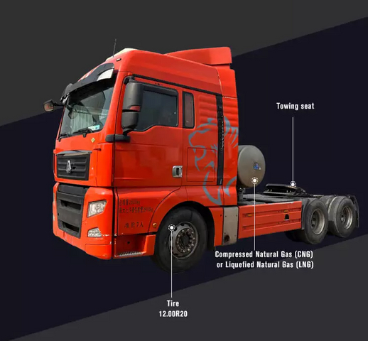 Sitrak Cng SINOTRUK GNL resistente CNG utiliz&oacute; el tractor C7H 430hp 460hp 6x4