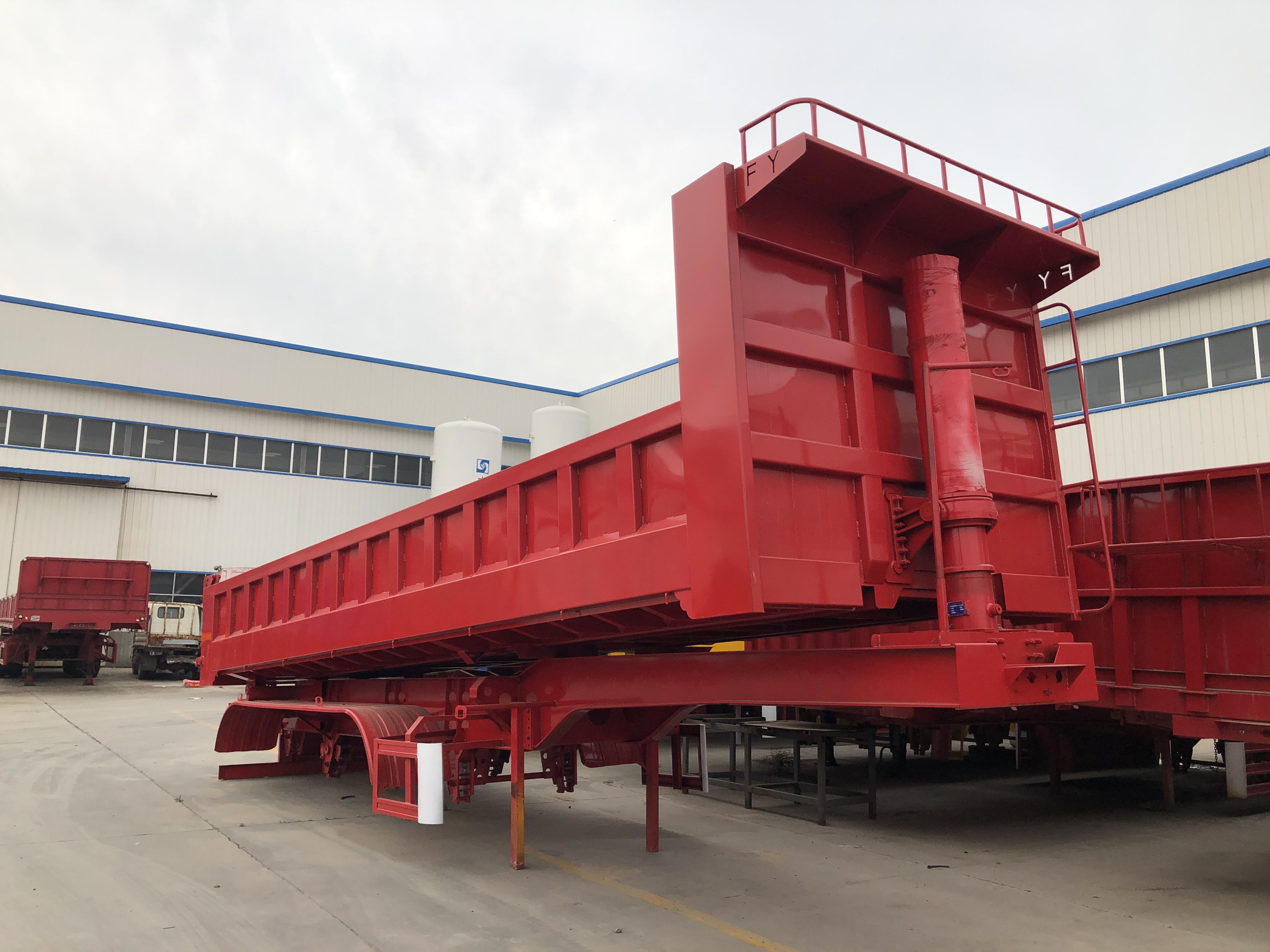 45 Cubic Meters high Capacity Single Axle Dump Semi Trailer from China ...