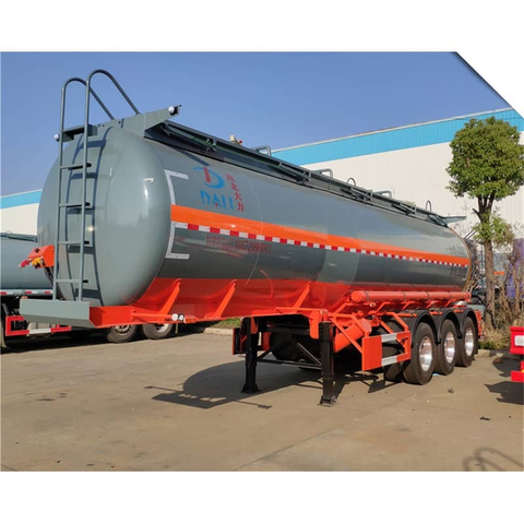 Remolque de tanque de petr&oacute;leo crudo de servicio pesado de aluminio